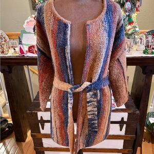 Multicolor Striped Equestrian Western Yellowstone Women's Sweater
